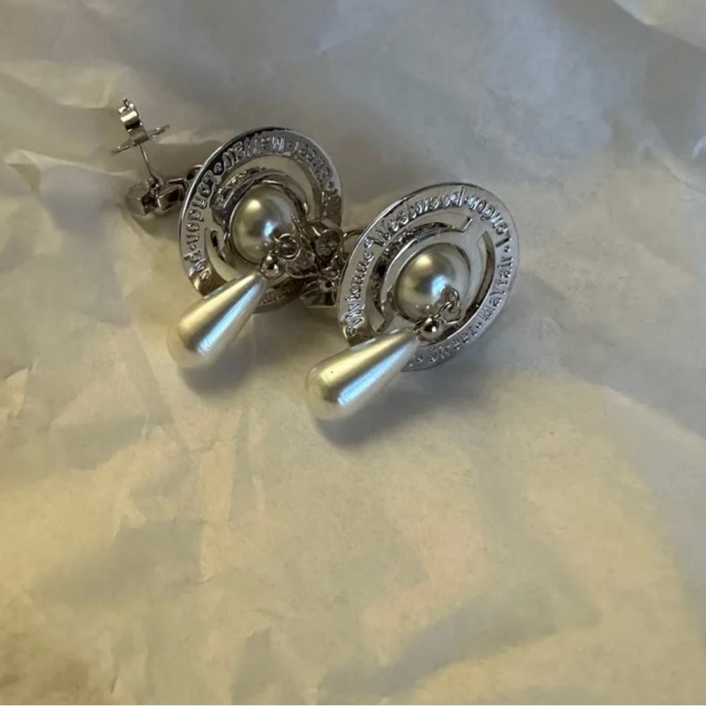 Vivienne Westwood Silver Orb Earrings
